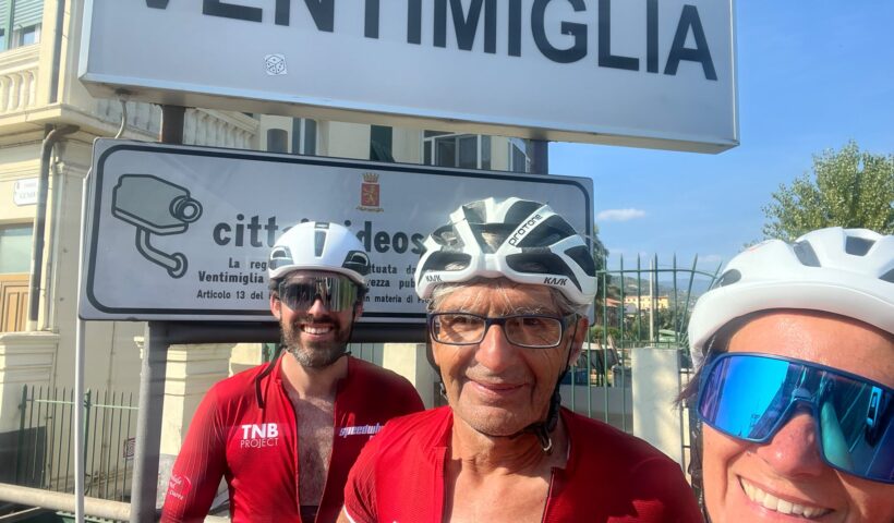 Alessio, Michela, Luca ed Ezio del Caviriò Pro Team pedalano da Capriata d'Orba fino a Ventimiglia, Genova, La Spezia e ritorno!