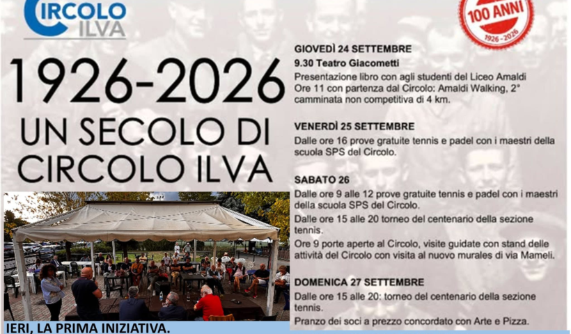 cento anni di circolo ilva a novi ligure