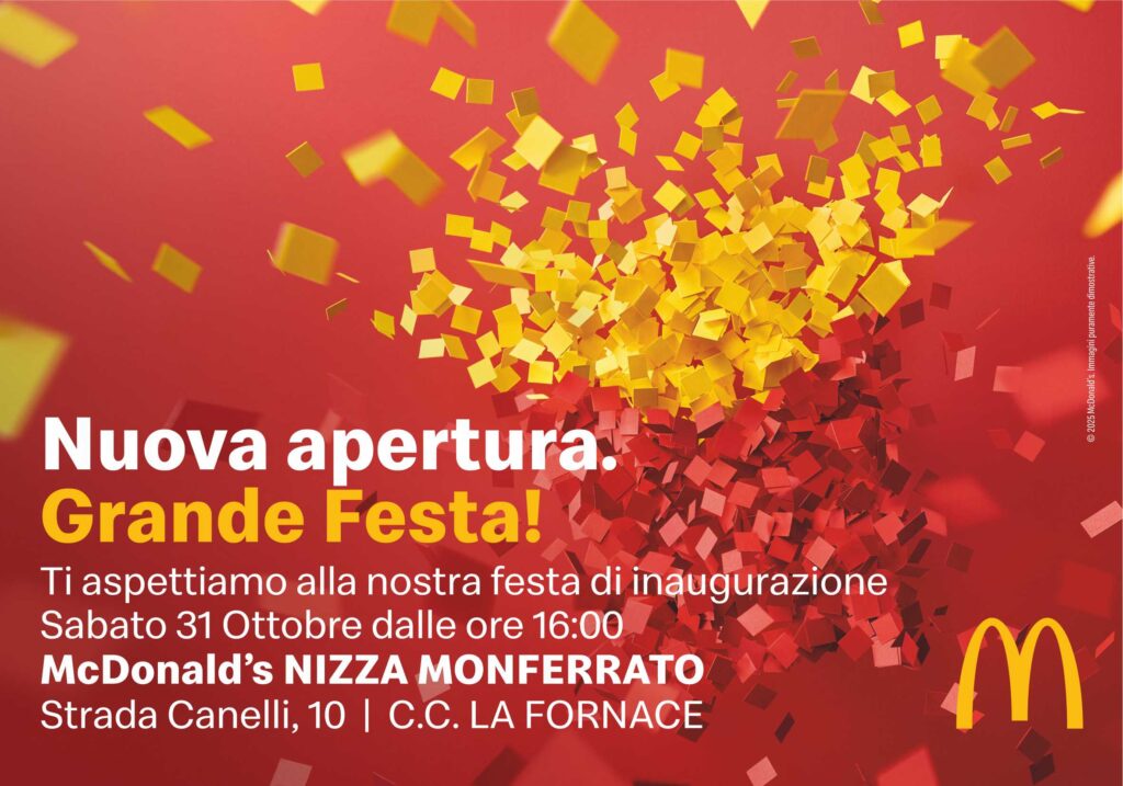 mc donald's nizza monferrato nuova apertura