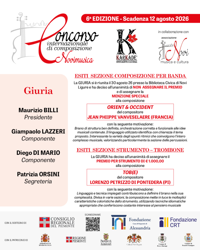 CONCORSO INTERNAZIONALE DI COMPOSIZIONE NOVIMUSICA